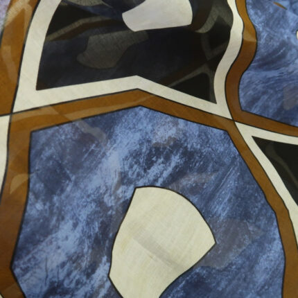 Batist s geometrickým vzorem modrým, smetanovým, hnědým a černým od Vivienne Westwood