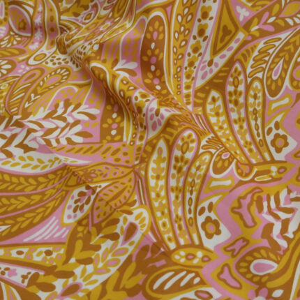 Plátno s růžovooranžovým vzorem